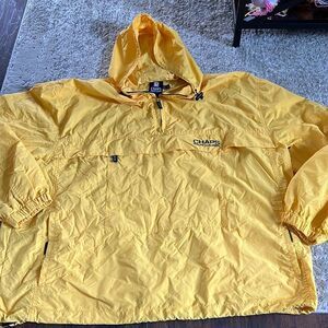 VTG Chaps Ralph Lauren pullover windbreaker yellow Jacket 2XL made in Russia EUC